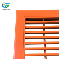 Grille linéaire en alliage d'aluminium rouge de haute qualité, design moderne, ventilation de climatisation HVAC, grille d'aération à fentes réglable