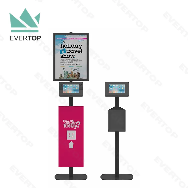 LSF05 8-15inch VESA Mount Floor Standing Tablet Kiosk Touch Screen Stand Information Tradeshow Security Android iPad Kiosk Stand