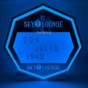 Fornecedor ODM, Placa de Mensagem LED Personalizada com Logo <span class=keywords><strong>DIY</strong></span>, Letras em Hexágono Prata RGB, Decoração para Bar e Festa - Product Image 5
