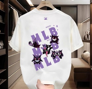 สไตล์อเมริกันอินเทรนด์แบรนด์แขนสั้นผ้าฝ้ายแท้ระบายอากาศได้ดีทรงหลวมวินเทจลิตเติ้ลมอนสเตอร์นิชการ์ตูนเสื้อยืดฤดูร้อน - Product Image 6