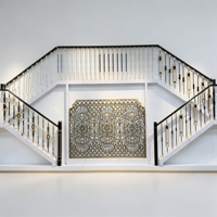 Balustrade d'escalier moderne en aluminium, couleur personnalisée, garde-corps vertical en aluminium pour villa résidentielle