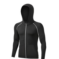 Nouvelle veste à séchage rapide, chemise zippée pour l'extérieur, chemise de compression surdimensionnée personnalisée, chemise de sport pour hommes, chemise de fitness pour hommes