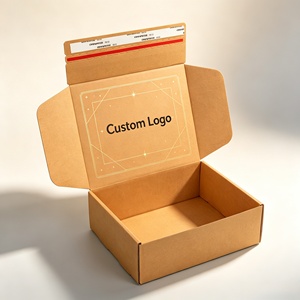 Custom Corrugated Cardboard Paper Folding Mailing Packaging Tear Strip Printed Self Sealing Mailer <b>Shipping</b> Gift <b>Box</b> With Logo - Product Image 1