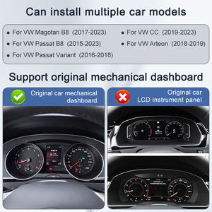Stwei Écran LCD numérique 12,3 pouces pour Volkswagen B8 Cc 2017-2023 Tableau de bord Compteur de vitesse CarPlay sans fil Android Auto - Product Image 6