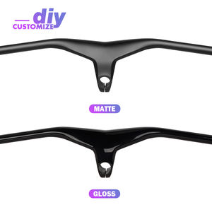 Guidon de vélo <span class=keywords><strong>vtt</strong></span> en Fiber de <span class=keywords><strong>carbone</strong></span>, noir mat/brillant, haut de gamme, intégré, pour bicyclette XC, livraison gratuite - Product Image 4