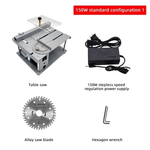 Mini <span class=keywords><strong>Sega</strong></span> da Banco <span class=keywords><strong>per</strong></span> la Lavorazione del Legno, <span class=keywords><strong>Sega</strong></span> <span class=keywords><strong>Circolare</strong></span> Portatile Multifunzione con Piano Sollevabile - Product Image 2
