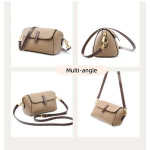 Bolso de Hombro Impermeable de Cuero Genuino para Mujer, con Correa Única, Tipo Bandolera, Forro de Poliéster y Cierre de Cremallera - Product Image 3