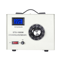 Alimentation électrique régulée en tension alternative monophasée STG-1000W 0-300V réglable, en cuivre pur, avec écran LCD, Variac