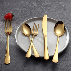 18/10 Gold Luxury Design Stainless Steel Knife Fork Spoon Cutlery Set for Weddings & Hotels Dishwasher Safe - Product Image 4