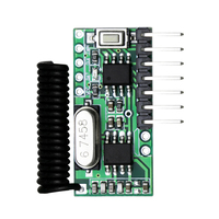 HFY-J80 433MHz RF Sans fil 4 canaux Décodeur de code d'apprentissage Télécommande métallique Arrêt automatique Portée 50-100M pour l'automatisation domestique