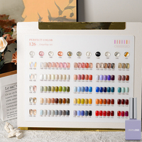 Kit de vernis à ongles gel mat et brillant, nuancier de couleurs unies opaques, 120 teintes, vernis gel UV à retirer par trempage pour studio de nail art