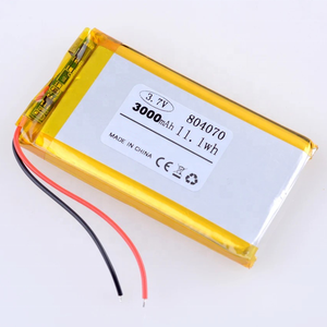 Batería de Litio Recargable de <span class=keywords><strong>3</strong></span>.7V y 3000mAh, Baterías de Polímero de Iones de Litio con Conector, 804070 - Product Image 1