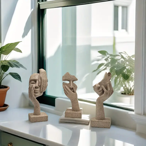Sculture Astratte Moderne di Lusso Leggero, Ornamenti in Resina Artigianali per Decorazioni <span class=keywords><strong>Casa</strong></span>, <span class=keywords><strong>Soggiorno</strong></span> e Ingresso - Product Image 5