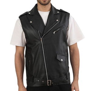 Chaleco de Cuero para Hombre, Estilo Único, Ajuste Cómodo, Moderno y a la Moda, con Opción de Marca Privada, Chaleco de Cuero para Hombre en Venta - Product Image 1