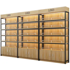 KEWAY Custom Gondola Prateleiras Display Rack De Madeira Para Loja De Varejo