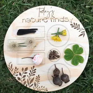Mainan anak-anak musim semi luar ruangan eksplorasi alam berburu orang tua anak mainan interaktif dudukan bunga kayu