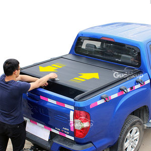 Couvercle rétractable en aluminium pour <span class=keywords><strong>Ford</strong></span> <span class=keywords><strong>Ranger</strong></span> T6 T7 et F150, ramasseur de douche, accessoire pour moteur de voiture - Product Image 1