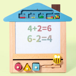 Frühe Bildung Kinder Former kennung Holz Graffiti <span class=keywords><strong>Hand</strong></span> gezeichnet Zeichenbrett Lernspiel zeug Zeichnung Spielzeug - Product Image 2