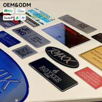 Etiquetas de Inventario de Metal Cepillado Fino con Código QR Grabado Profundo, Impresión Personalizada
