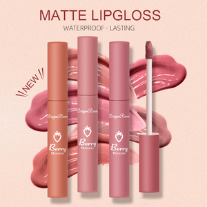Ensemble de gloss à lèvres nude 12 couleurs de haute qualité, crayon à lèvres velours naturel longue tenue 24h, waterproof, certifié MSDS, rouge à lèvres liquide populaire 24h - Product Image 2
