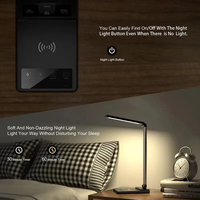 Lampe de travail LED multifonctionnelle avec chargeur sans fil, port de charge USB, lampe de table, lampe de bureau, protection des yeux, nouvelle arrivée