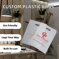 Sacs cadeaux réutilisables en plastique transparent avec poignées robustes, emballage épais transparent pour fleurs, logo imprimable pour usage en vente au détail, fêtes et boutiques