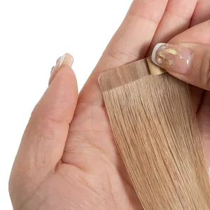 Großhandel Band in Haarverlängerung natürlich aussehendes 100 % menschliches jungfräuliches Band-Haar doppelseitige Band-Haarverlängerungen