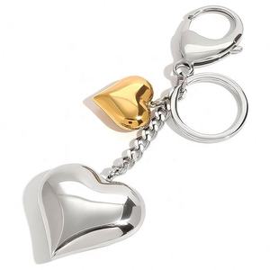 Porte-clés porte-clés porte-clés coeur 3D en vrac porte-clés en alliage de zinc porte-clés en métal personnalisé porte-clés avec logo - Product Image 1