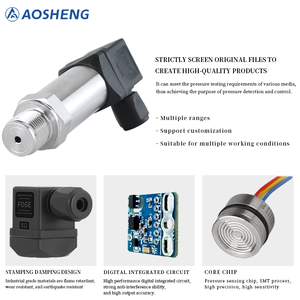 AOSHENG AS131-P 小型フラットダイヤフラムステンレス鋼圧力トランスミッター IP68保護 工業用ロボット向け詰まり防止 - Product Image 5