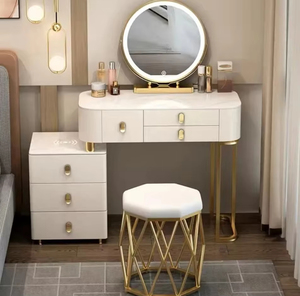 Hot bán thông minh khách sạn phòng ngủ hiện đại đồ nội thất ngăn kéo Vanity tủ quần áo Gương trắng dressers trang điểm Bàn Phân - Product Image 4