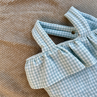Bolsa de accesorios multiusos para cochecito al por mayor, bolsa de pañales diaria para bebé, bolso tote pequeño de poliéster y algodón con volantes y cuadros para mujer