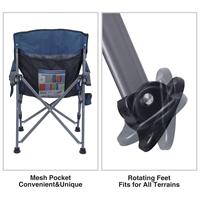 Chaise de camping portable pliante réglable Chaise de loisirs de plage de pêche pliable en polyester léger avec pieds rotatifs