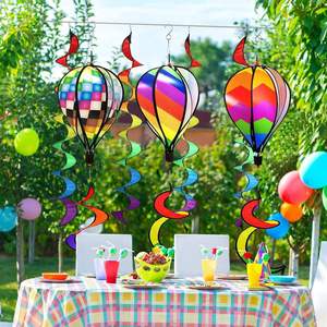 Molinos de Viento Decorativos para Jardín, Molinos de Viento Arcoíris, Globos Aerostáticos Giratorios, Molinos de Viento de Juguete Personalizados para Niños - Product Image 3