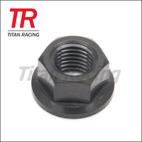 Tuerca hexagonal con brida de titanio DIN 6923
