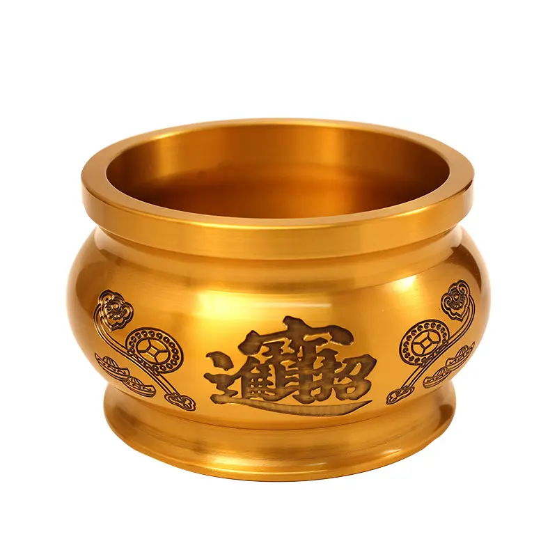 Manufacture Multicolour Brass Buddhism Item Handicraft Custom Design Different Size Gold Metal Incense Burner