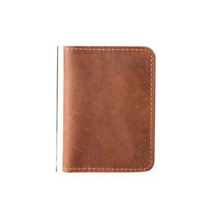 Boshiho Genuine Leather Bifold Card Holder Minimalist Slim Card Holder Folding Design <b>Wallet</b> - Product Image 1