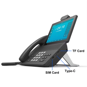 Teléfono <span class=keywords><strong>Fijo</strong></span> 4G con Pantalla IPS de 8 Pulgadas y Android 11, Interfaz de Red Gigabit Dual, Videoconferencia, 6 Cuentas SIP, Teléfonos IP - Product Image 5