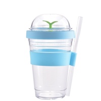 Bouteille d'eau Tritan écologique réutilisable avec ventouse et paille, personnalisable pour usage domestique, compatible lave-vaisselle