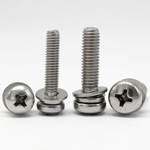 304 #   Tornillos de Cabeza Phillips de Acero Inoxidable GB9074.4 Ensamblados con Arandela Plana y Arandela de Resorte - Product Image 4
