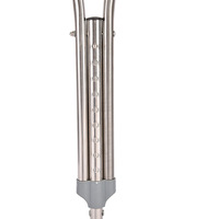 Canne Pliante de Marche Lumineuse à LED en Bois Beige de Haute Qualité, Type Taser
