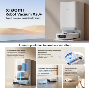 Original para <span class=keywords><strong>Xiaomi</strong></span> <span class=keywords><strong>Robot</strong></span> Vacuum X20 + 6000Pa Succión 5200mAh Batería Inteligente LDS Aspirador de barrido inalámbrico - Product Image 2