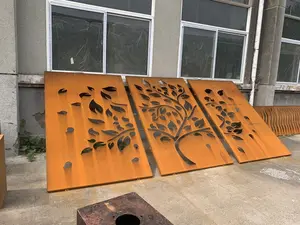 Modern Corten çelik Metal bahçe çit panelleri ucuz fiyat ile