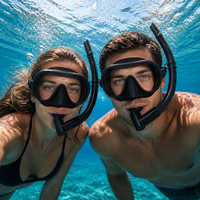 Masque de plongée ZMZ DIVE Factory noir pour adulte, nouveau style, ensemble de plongée en apnée et de plongée libre pour hommes, certifié CE, en silicone