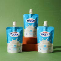 Pochettes Personnalisées Imprimées Pour Boissons et Liquides Alimentaires Avec Bec Verseur, Pochette Doypack Avec Bec Pour Boissons, Jus, Yaourt