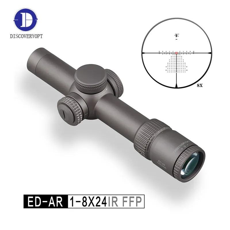 Discoveryopt Optics 1-8x24 Hunting Scope Illuminated BDC Reticle Crossbow Scope
