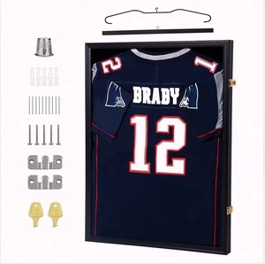 2025 bán buôn MDF thể thao bóng hộp bóng đá bóng rổ hiển thị đứng Jersey t Áo sơ mi hiển thị khung trường hợp plexiglass tùy chỉnh - Product Image 4