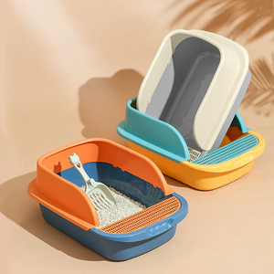 Ingrosso lettiera per gatti carina con recinzione alta e deodorante rimovibile Semi-chiusa per animali domestici per gatti - Product Image 1