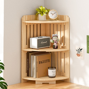 Wooden <b>Corner</b> <b>Shelf</b> 20x20x40cm Three Tier Freestanding Storage Organizer For Bathroom <b>Shelves</b> - Product Image 2