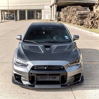 Capó Delantero de Fibra de Carbono para Mitsubishi Lancer EVOLUTION EVO 10 EVO X, Nuevo Capó de Fibra de Carbono para Lancer 2007-2017