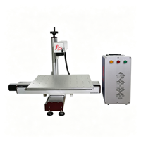 Marqueur laser à fibre série LY-M 20W-120W avec table XY électrique personnalisée, positionnement par lumière rouge, refroidissement par air